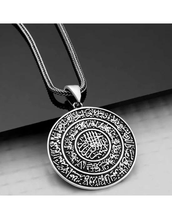 Gümüş Ayetel Kürsi Kolye