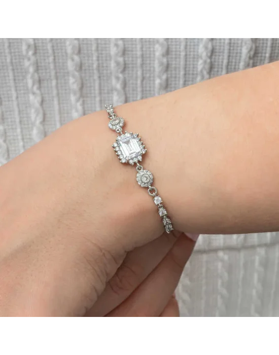 Gümüş Baget Su Yolu Kadın Bileklik