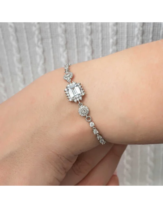 Gümüş Baget Su Yolu Kadın Bileklik