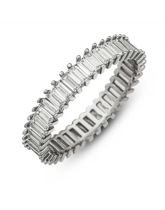 Gümüş Baget Taşlı Tamtur Kadın Yüzük