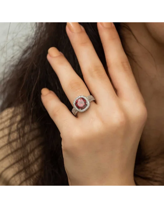 Gümüş Baget Yuvarlak Bayan Yüzük