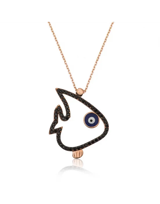 Gümüş Balık Bayan Kolye