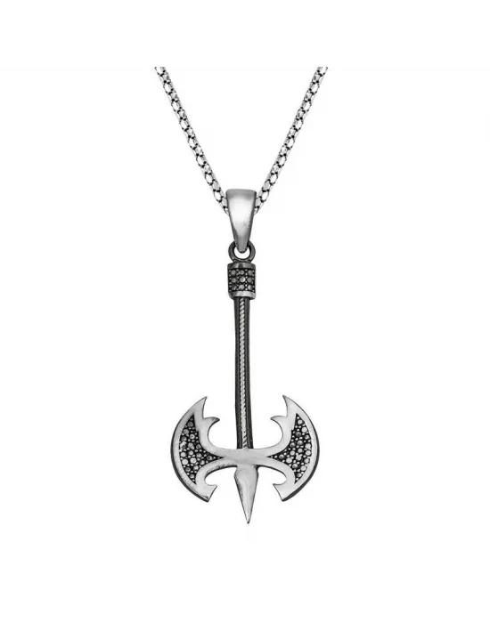 Gümüş Balta Erkek Kolye