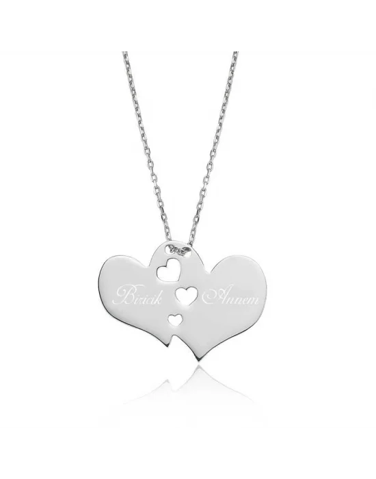 Gümüş Biricik Annem Yazılı Bayan Kolye