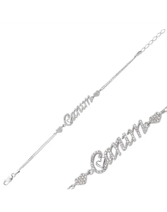 Gümüş Canım Yazılı Bayan Bileklik