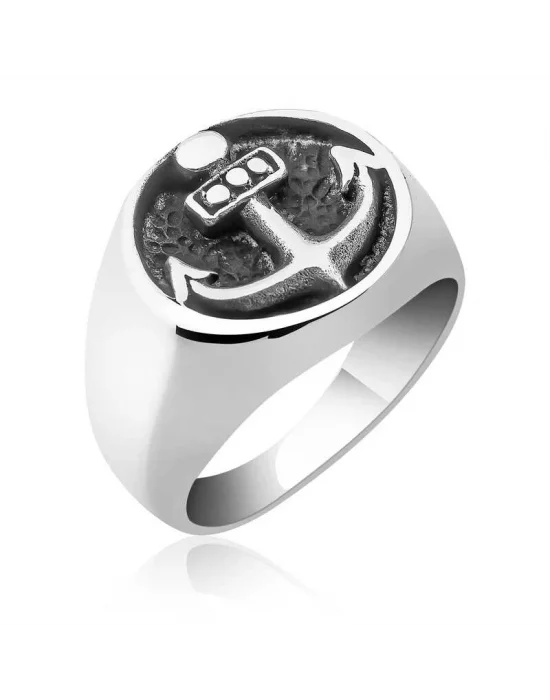 Gümüş Çapa Erkek Yüzük