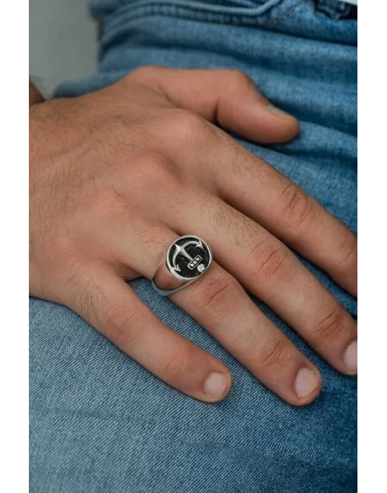 Gümüş Çapa Erkek Yüzük