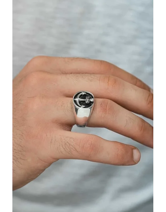 Gümüş Çapa Erkek Yüzük