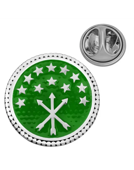 Gümüş Çerkes Bayrağı Rozet