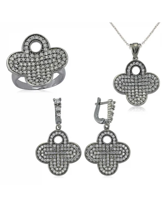 Gümüş Çiçek Bayan Set