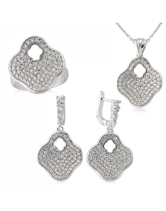 Gümüş Çiçek Bayan Set