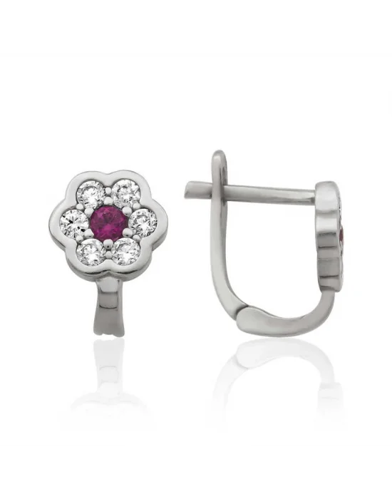 Gümüş Çiçek Küpe