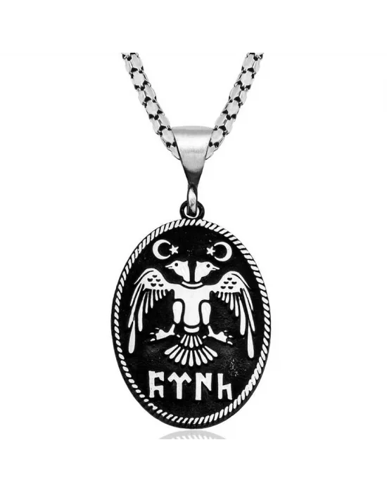 Gümüş Çift Başlı Selçuklu Kartalı Kolye