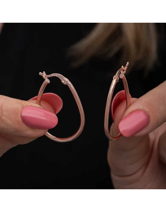 Gümüş Damla Halka Küpe