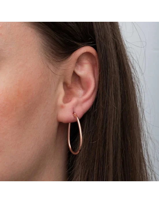 Gümüş Damla Halka Küpe