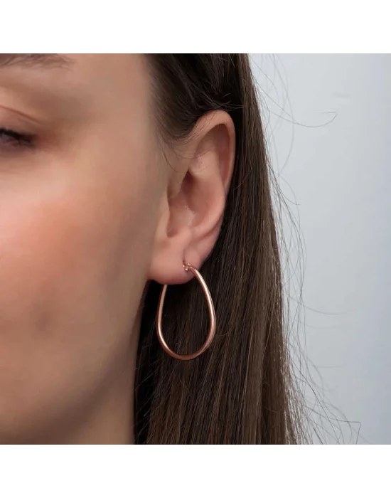 Gümüş Damla Halka Küpe