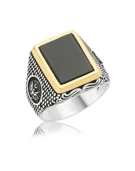 Gümüş Devlet Armalı Erkek Yüzük