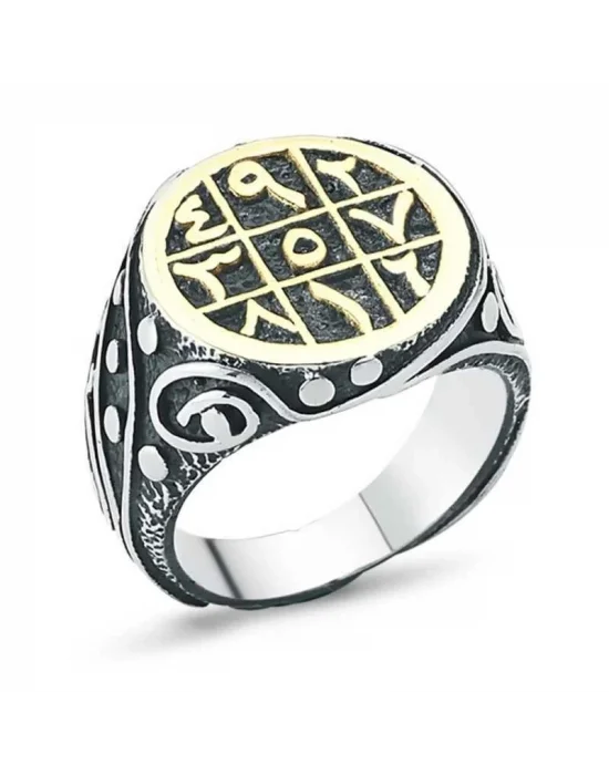 Gümüş Ebced Erkek Yüzük