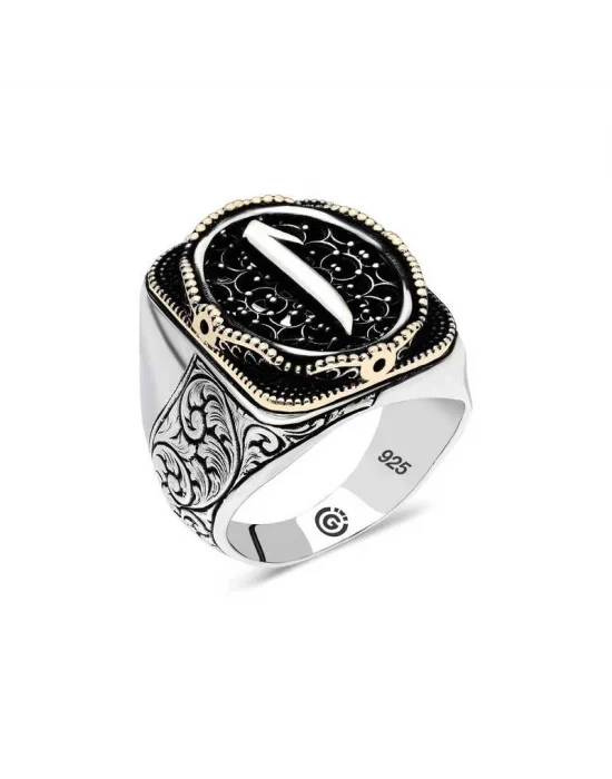 Gümüş Elif Oval Erkek Yüzük