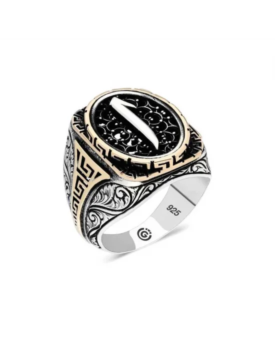 Gümüş Elif Oval Erkek Yüzük