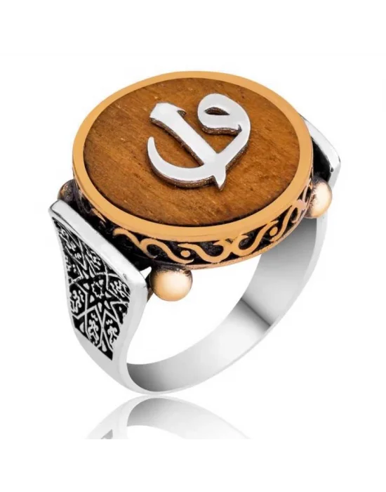 Gümüş Elif Vav Erkek Yüzük