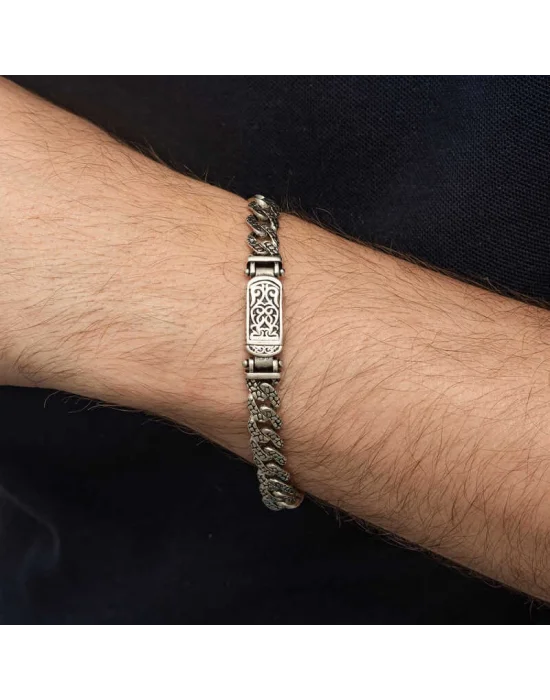Gümüş Elişi Örgü Gurmet Erkek Bileklik
