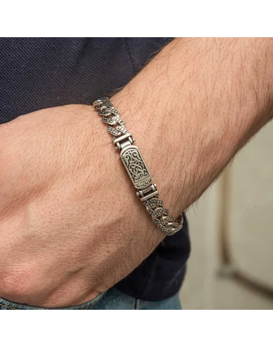 Gümüş Elişi Örgü Gurmet Erkek Bileklik