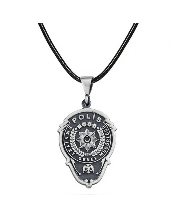 Gümüş Emniyet Teşkilatı Polis Armalı Kolye