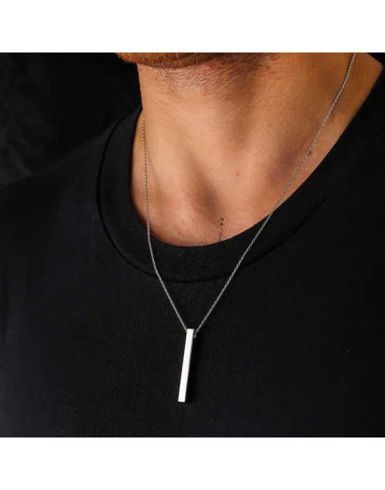 Gümüş Erkek Çubuk Kolye