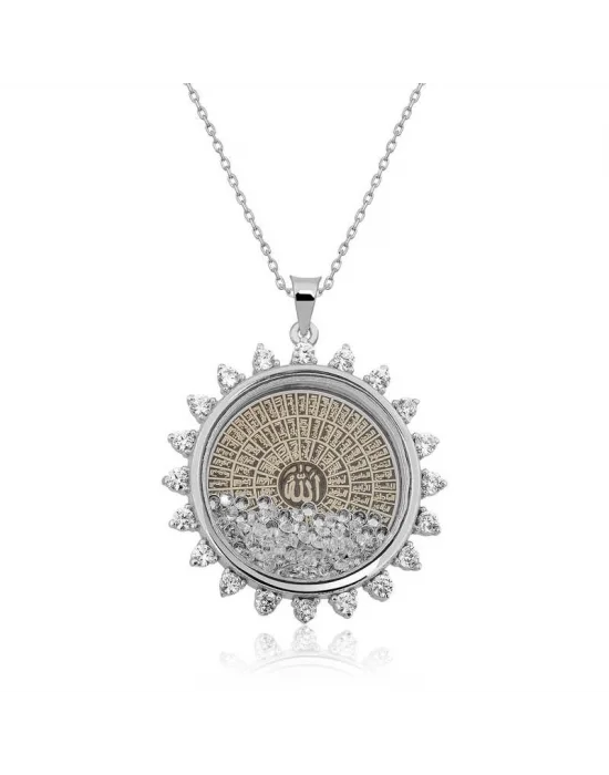 Gümüş Esmaül Hüsna Bayan Kolye