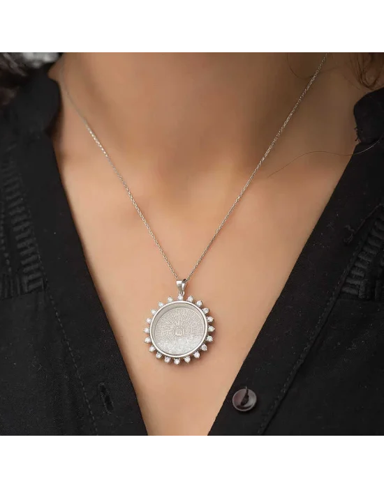 Gümüş Esmaül Hüsna Bayan Kolye