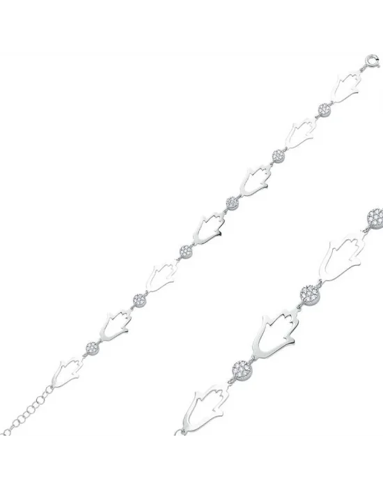 Gümüş Fatma Ana Eli Bayan Bileklik