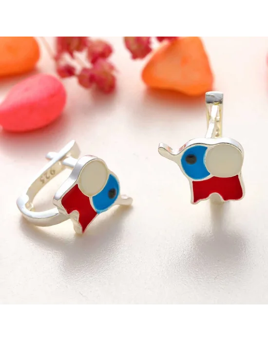 Gümüş Fil Çocuk Küpesi