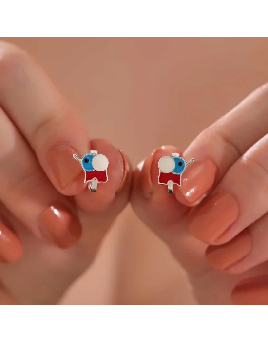 Gümüş Fil Çocuk Küpesi