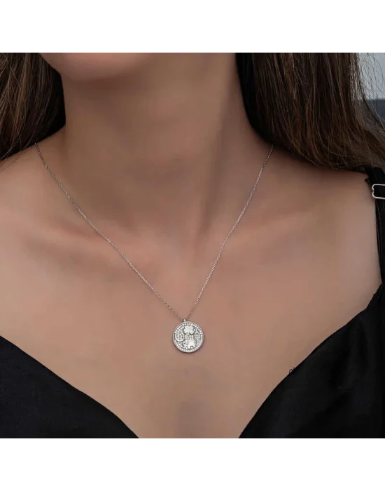 Gümüş Fil Motifli Şans Kadın Kolye