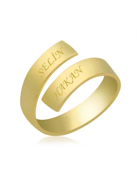 Gümüş Gold Aşk Sarmalı İsimli Yüzük
