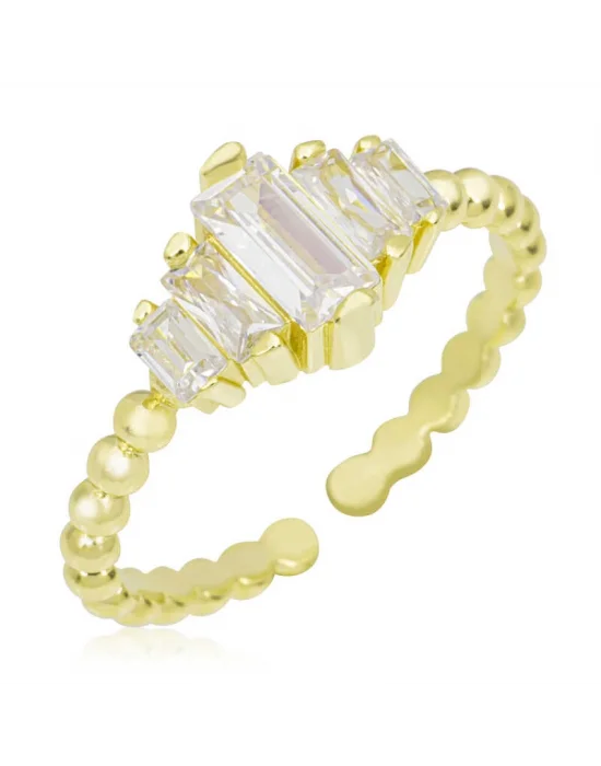 Gümüş Gold Ayarlanabilir Baget  Kadın Yüzük