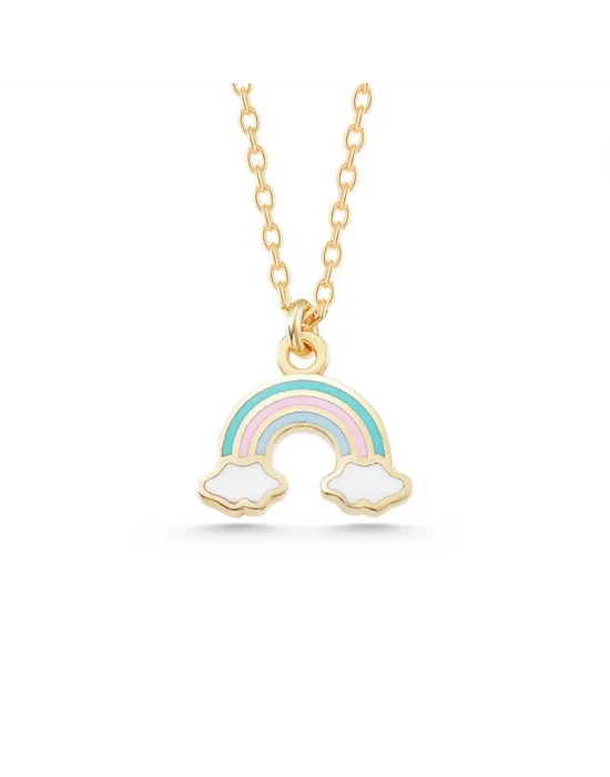 Gümüş Gold Gökkuşağı Kadın Kolye