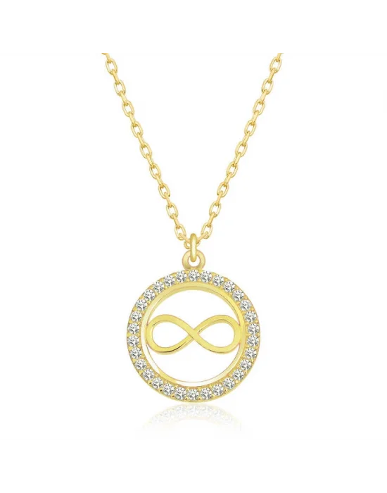 Gümüş Gold Minik Sonsuzluk Bayan Kolye
