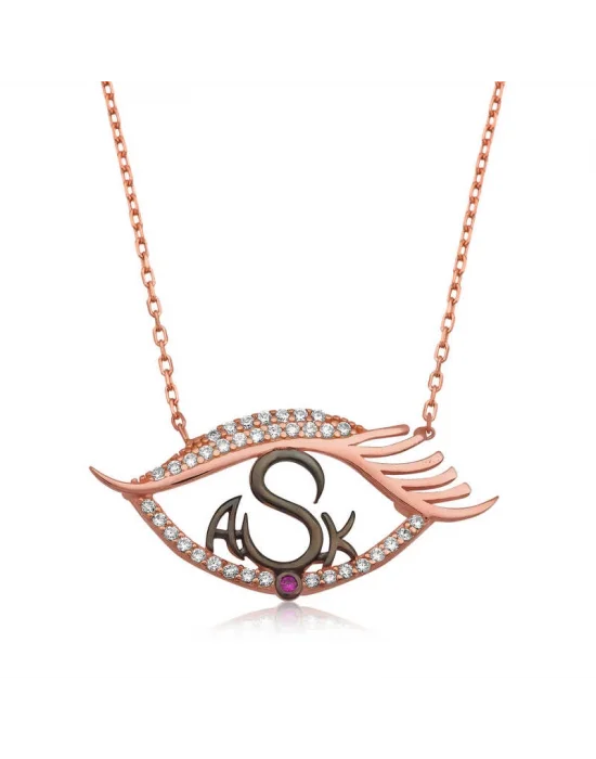 Gümüş Gözümde Aşk Kolye