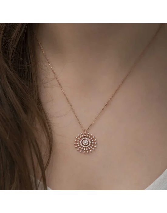 Gümüş Güneş Kolye