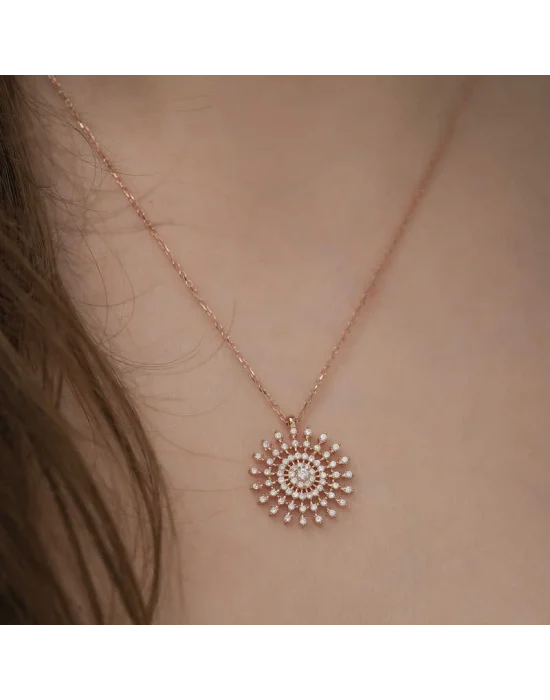 Gümüş Güneş Kolye