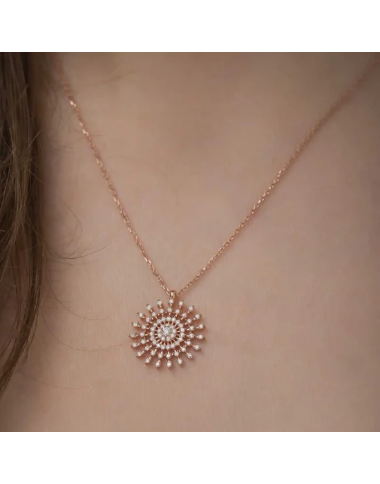 Gümüş Güneş Kolye