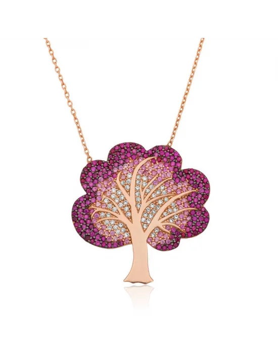 Gümüş Hayat Ağacı Bayan Kolye
