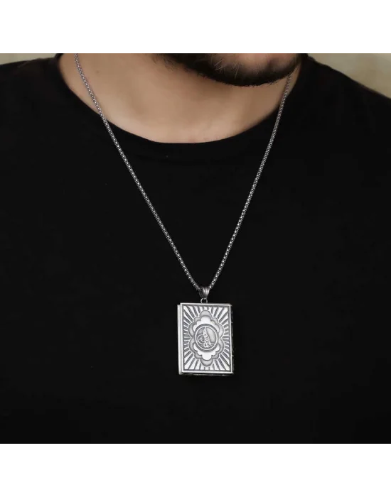 Gümüş İçi Açılabilen Tuğra Muskalık Kolye