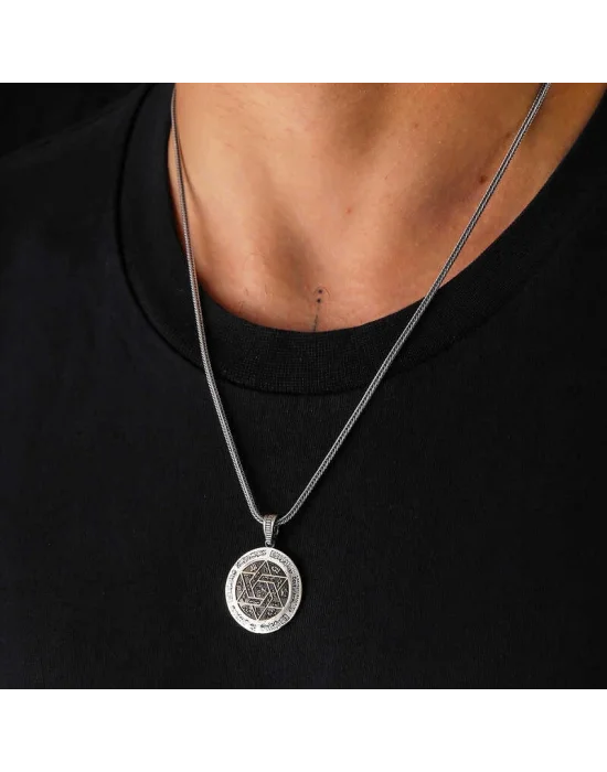 Gümüş İsmi Azam Duası Kolye