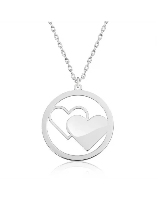 Gümüş Kalp Bayan Kolye