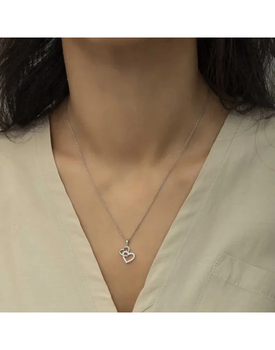 Gümüş Kalp Bayan Kolye