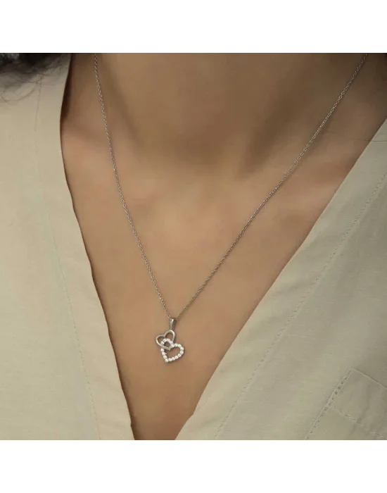 Gümüş Kalp Bayan Kolye