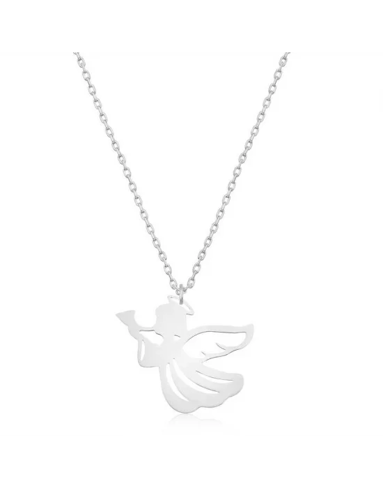 Gümüş Kanatlı Melek Bayan Kolye